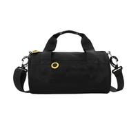 Bolsas de gimnasio ligeras con un solo hombro, para viajes, deportes, niñas, baile, fin de semana, de nailon, para natación, fitness, yoga, bolsa de almacenamiento, Black, M 33*18*18