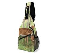 Bolsas de gimnasio para hombre y mujer, mochilas para exteriores, diseño de ciervos de cola blanca y flores de primavera, mochila bandolera para viajes de negocios, senderismo, estuche para cámara.