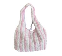 Bolsas de gofre de burbujas para mujer, bolso de hombro, bolso de la universidad, bolso de trabajo, bolso de la compra, monedero, organizador armario, Rosa., Talla única para todos