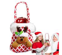 Bolsas De Golosinas De Navidad | Con Asa Reutilizable Suministros De Fiesta De Alce - Bolsas De Adviento Navideñas - Para Niños Adultos Familia Amigos Halloween Hogar Boda Nochevieja