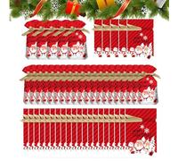 Bolsas De Golosinas De Navidad Con Cordón,50 Piezas De Bolsitas Para Favor De Fiesta Coloridas Y Reutilizables | Sobres De Envolver Aperitivos De Navidad | Para Adultos Amantes Amigos Niños Y