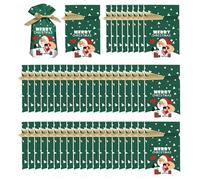 Bolsas De Golosinas De Navidad Con Cordón - 50 Piezas De Bolsitas Para Favor De Fiesta Coloridas Y Reutilizables,Bolsa De Caramelos Y Aperitivos De Navidad | Para Adultos, Amantes, Familia, Niños y Ni