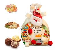 Bolsas De Golosinas De Navidad | Detalles para Fiestas Bolsa de Envoltura - Bolsas Navideñas para Golosinas - para Chocolates, Nueces, Gominolas, Juguetes Pequeños, Piruletas, Galletas