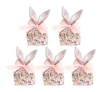 Bolsas de golosinas de Pascua para, bolsas de regalo de conejo de Pascua - Bolsas de regalo de dulces con orejas de conejo | 5x bolsas de regalo reutilizables con un, favores de fiesta