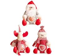 Bolsas de golosinas navideñas | 3 piezas Santa Snow Man Bag de - Bolsa de golosinas navideñas para bocadillos para la comida de invierno Palomitas de maíz Favores de piezas para niños para ho