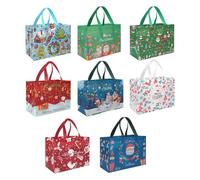 Bolsas De Golosinas Navideñas - 8 Piezas Sobres Compactos Con Asas Anchas,Bolsas De Golosinas Para Fiestas,Para Estudiantes Niños Uso Diario Cumpleaños Rellenos De Truco Aula Escuela
