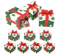 Bolsas De Golosinas Navideñas,Favores De Fiesta Plegables Y Portátiles | Cajas De Caramelos Y Dulces Para Navidad | Para Galletas Pasteles Bizcochos Alimentos Cupcakes Brownies Chocolates Familia Amig