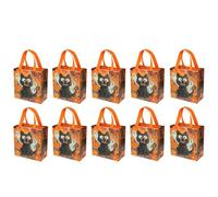 Bolsas de Halloween, 10 unidades reutilizables para niños | Treat Totes Feature Handles, Ten Piece Reusable Set Carries Candy, Snacks And Small Items for Children, Adults, Offices,