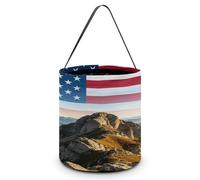 Bolsas De Halloween Montaña De La Bandera Americana Bolsas Para Dulces | Bolsas De Dulces Con Asas Dulces Cubo Para Fiesta Galletas Chocolate Bolsa