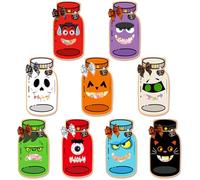 Bolsas De Halloween Para Chuches,Tarjetas Con Forma De Tarro Y Bolsas Para Dulces De Halloween | Organizador De Meriendas Para Proyectos Manuales En Escuela Preescolar Hogar Comunidad