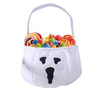Bolsas de Halloween para truco o trato, bolsas de almacenamiento portátiles no tejidas con asas, cesta de almacenamiento espeluznante de Halloween de gran capacidad para esposa, adolescentes, jóvenes