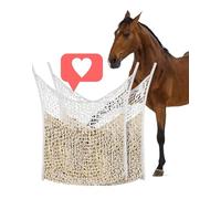 Bolsas de heno de alimentación lenta para caballos, agujeros de 1.5 pulgadas, redes de heno de alimentación ultra lenta para caballos, alimentador lento para cabras, caballos, remolques, mejora la