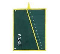 Bolsas de herramientas de lona duraderas para herramientas multibolsillo, bolsa organizadora de almacenamiento de llaves con bolsillos verdes 6/8/10/12/14/25, 1 Uds.(12PCS)