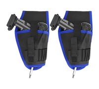 Bolsas de Herramientas pequeñas con Clip para cinturón, Bolsa de Herramientas para Electricista de 2 uds., Funda organizadora de 5,9 Pulgadas, Bolsa para Electricista (Blue Border)