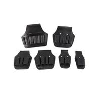 Bolsas de herramientas portátiles de cuero vacuno de color negro, kit de herramientas multifunción enrolladas, alicates de cincel para carpintería, organizador de herramientas para electricista