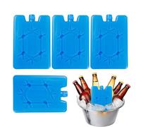 Bolsas de hielo para frigoríficos 4 bolsas frigoríficas reutilizables | Almuerzo bloques de hielo para viajes acampar picnic coche viajes por carretera al aire libre barco vacaciones