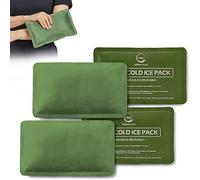 Bolsas de hielo reutilizables para lesiones (10 x 6 pulgadas), bolsa de hielo suave con tela de forro polar suave de terciopelo de 1 cara, juego de bolsas de hielo flexibles de gel caliente y frío