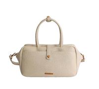 Bolsas de hombro de piel sintética de gran capacidad con correa desmontable y asa superior para mujer, uso diario y vocación, White, 240 x 140 x 110mm