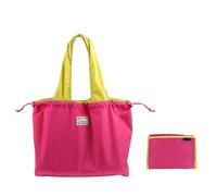 Bolsas de la compra reutilizables, plegables y lavables a máquina, bolsa de hombro de gran capacidad bolsas de almacenamiento, Rosa intenso., UN