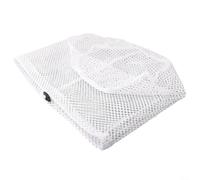 Bolsas de lavandería de malla blanca para lavadora, bolsa de lavado de red reutilizable mantiene los calcetines organizados y evita la distorsión, 30 x 40 cm