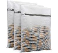Bolsas de lavandería de malla para prendas delicadas, diseño de panal, juego de 3 piezas (40 x 50 cm)