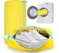 Bolsas de lavandería para zapatos para lavadora y secadora, 2 bolsas de malla reutilizables que protegen la máquina y mantienen la forma de los zapatos deportivos | Bolsa de lavado delicado, Amarillo