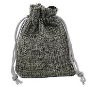 Bolsas de Lino,Sacos de Yute, 100 unids/pack bolsa de joyería con cordón Vintage arpillera de yute arpillera bolsa de regalo de recuerdo de boda decoración de fiesta en casa ( Color : Gris , Size : 1
