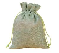 Bolsas de Lino,Sacos de Yute, 50 unids/lote 15x20, 17x23, 20x30 cm bolsas de lino de arpillera de yute con cordón for regalo bolsas de embalaje personalizadas ( Color : Light green , Size : 1 count (P