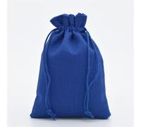 Bolsas de Lino,Sacos de Yute, 50 unids / paquete Moda Jute Sorteo Bolsas de arpillera Bolsas de boda Favors Favores Regalo Joyería Hessian Saco Bolsas Embalaje 5 Tamaños ( Color : R blue , Size : 1 CO