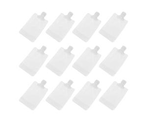 Bolsas de Loción de 100ml, Plástico Blanco, 12 Unidades para Viaje | Jabón Líquido y Lociones, Prevención de Derrames, Ahorro de Espacio, Aptas para Gimnasio y Campamento