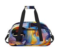 Bolsas de lona abstractas de música humana para niñas y niños, música colorida durante la noche, fin de semana, bolsa de viaje de 24 L, bolsa de deporte para gimnasio, bolsa de práctica, color, 24 L,