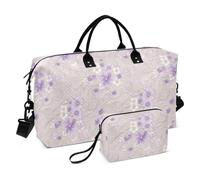 Bolsas de lona bolsa de entrenamiento con correa ajustable para yoga juego de 2 piezas, flores de perlas vintage rosas y blancas, Flores de perlas vintage rosadas y blancas