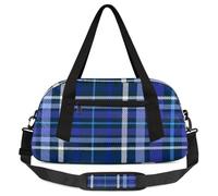 Bolsas de lona clásicas para niños y niñas, ligeras y clásicas a cuadros, para gimnasio, para llevar durante la noche, para fin de semana, viajes, baile, Patrón clásico a cuadros, 18.5L x 7.8W x 9.4H