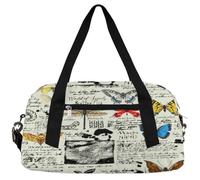 Bolsas de lona coloridas con mariposas para niños y niñas, bolsa de gimnasio ligera para niños, bolsa de gimnasio para niños, bolsa de viaje pequeña para llevar durante la noche, Colorful Butterflies,
