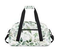 Bolsas de lona con diseño de hojas de eucalipto para mujeres, hombres, niños y niñas, bolsa de viaje para fin de semana, bolsa de viaje de 24 L, bolsa de deporte para gimnasio, bolsa de práctica,