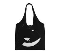 Bolsas de lona con estampado de ballena asesina, delfín, océano, bolsas de tela reutilizables para compras, playa, comestibles, a la moda