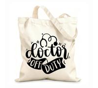 Bolsas de lona con impresión digital Citas de letras para médicos, citas de enfermeras, futuro médico, motivación, inspiración, tipografía Tela de 12 oz de grosor Se usa como neceser 31x36cm Mediano