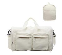 Bolsas de Lona con Lona, Bolsas de Fin de Semana Plegables Durante la Noche para Mujeres, Bolsa de separación Seca húmeda Gran Capacidad de Viaje Impermeable Bolso de Cuerpo cruzad