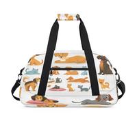 Bolsas de lona con patrón de perros para mujeres, hombres, niños, niñas, niños, bolsa de viaje para fin de semana, bolsa de viaje de 24 L, bolsa de deporte para gimnasio, bolsa de práctica, color, 24
