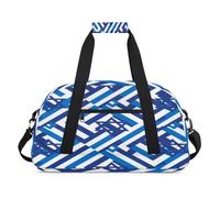Bolsas de lona con patrón geométrico para mujeres, hombres, niños, niñas, niños, bolsa de viaje de fin de semana, bolsa de viaje de 24 L, bolsa de deporte para gimnasio, bolsa de práctica, color, 24
