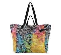 Bolsas de lona de gran capacidad para cocina, bolsas de comestibles, bolsa de manualidades para mujeres, hospital, compras, playa, viajes, color espiral sinfonía