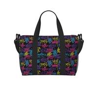 Bolsas de lona de mano para mujer, bolsa de viaje para mujer, artículos personales de arte de graffiti, bolsa de viaje, artículos esenciales de viaje, bolsa deportiva para gimnasio para hombres y