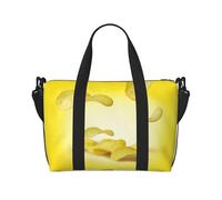 Bolsas de lona de patatas fritas para viajes, bolsas de viaje ligeras para artículos personales para mujeres, bolsas de gimnasio para hombres, Negro -, Talla única