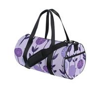 Bolsas de lona de viaje impermeables con diseño floral de caramelos, color violeta y lila