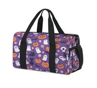 Bolsas de lona deportivas con diseño de calabazas de fantasmas de Halloween para niños, niñas, mujeres, hombres, para fin de semana, para viajes, gimnasio, uso casual
