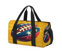Bolsas de lona deportivas con diseño de fútbol americano para niños, niñas, mujeres, hombres, durante la noche, fin de semana, bolsa de viaje, gimnasio, casual, bolsa de lona