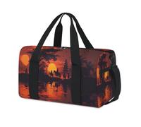 Bolsas de lona deportivas con diseño de jinetes chinos para niños, niñas, mujeres, hombres, para fin de semana, para viajes, gimnasio, uso casual
