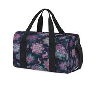 Bolsas de lona deportivas con diseño de mandala de flores étnicas, para niños, mujeres, hombres, para pasar la noche, fin de semana, bolsa de viaje, gimnasio, casual, bolsa de lona