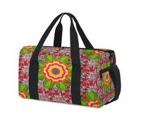 Bolsas de lona deportivas con diseño de mandala y flores étnicas para niños, niñas, mujeres, hombres, para fin de semana, para viajes, gimnasio, uso casual