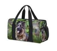Bolsas de lona deportivas con diseño de perro pastor alemán para niños, niñas, mujeres, hombres, estampado de perros, para fin de semana, para la noche, para llevar al gimnasio, bolsas de lona